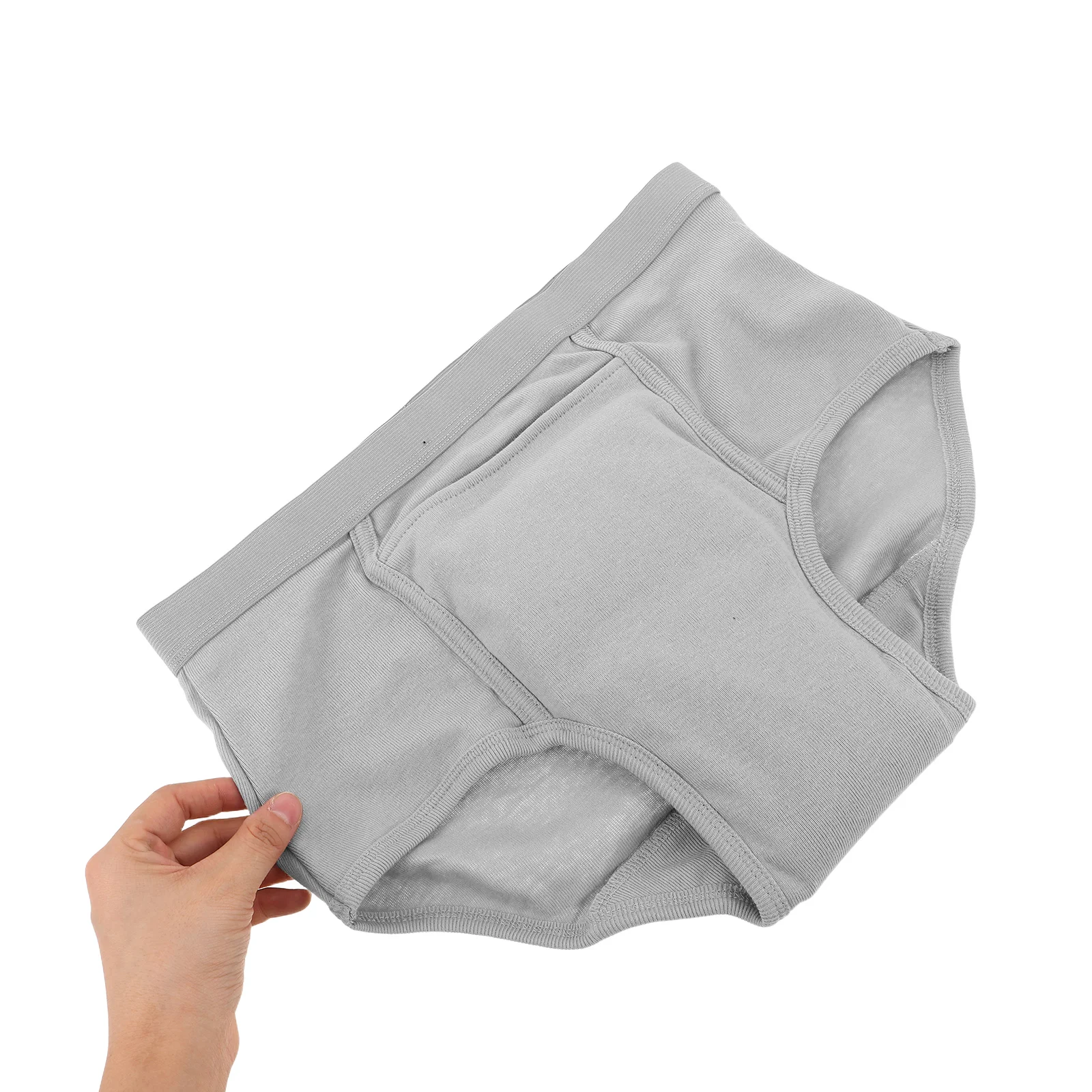 

Тканевые подгузники для взрослых, серые, размер L, многоразовое водонепроницаемое герметичное нижнее белье для пожилых людей, защитные трусы для инвалидов, недержание