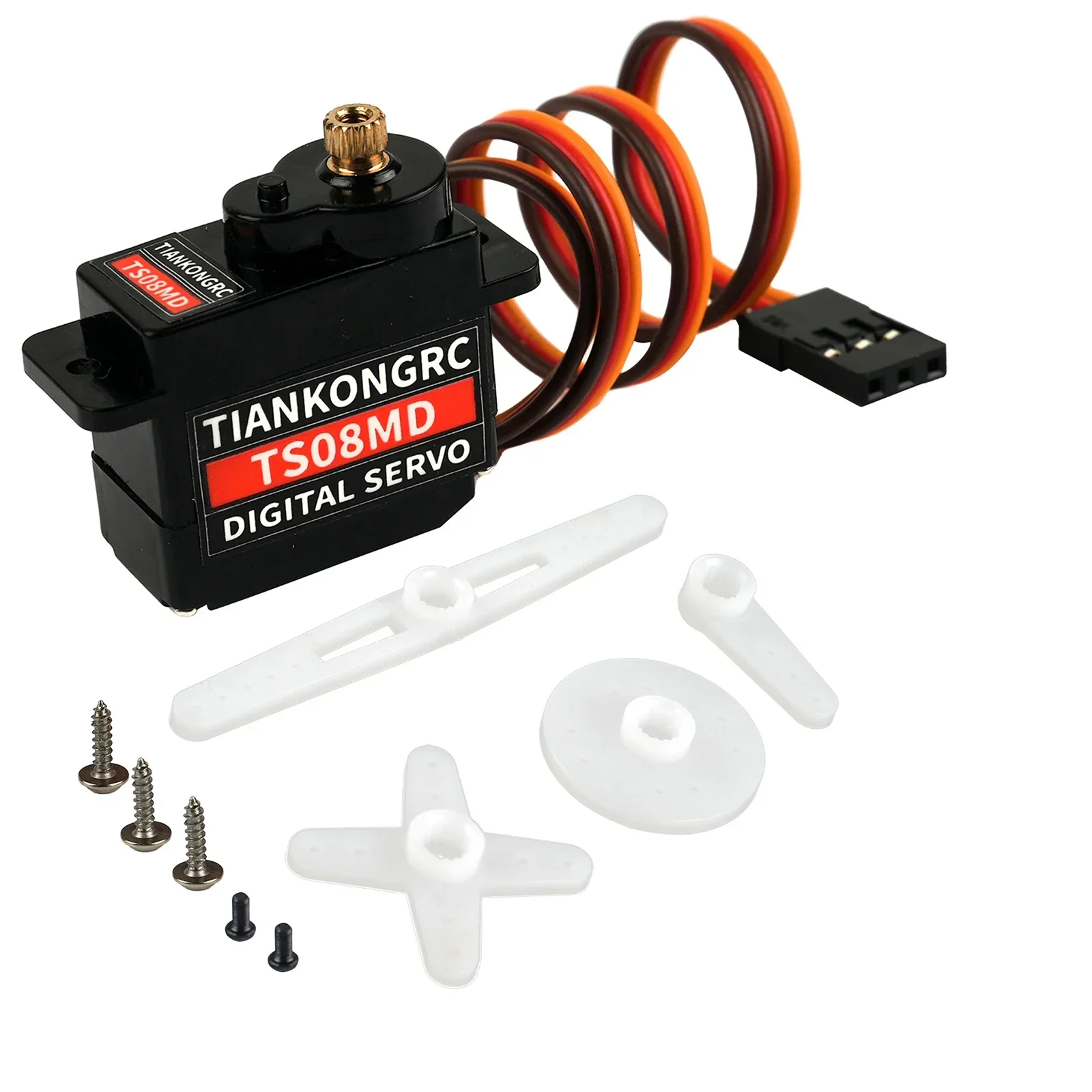 12g Micro Digital TS08MD Servo RC Parti Metal Gear Mini Servi Parti di giocattoli fai da te per RC 250/450 Elicottero Aereo Modello ad ala fissa