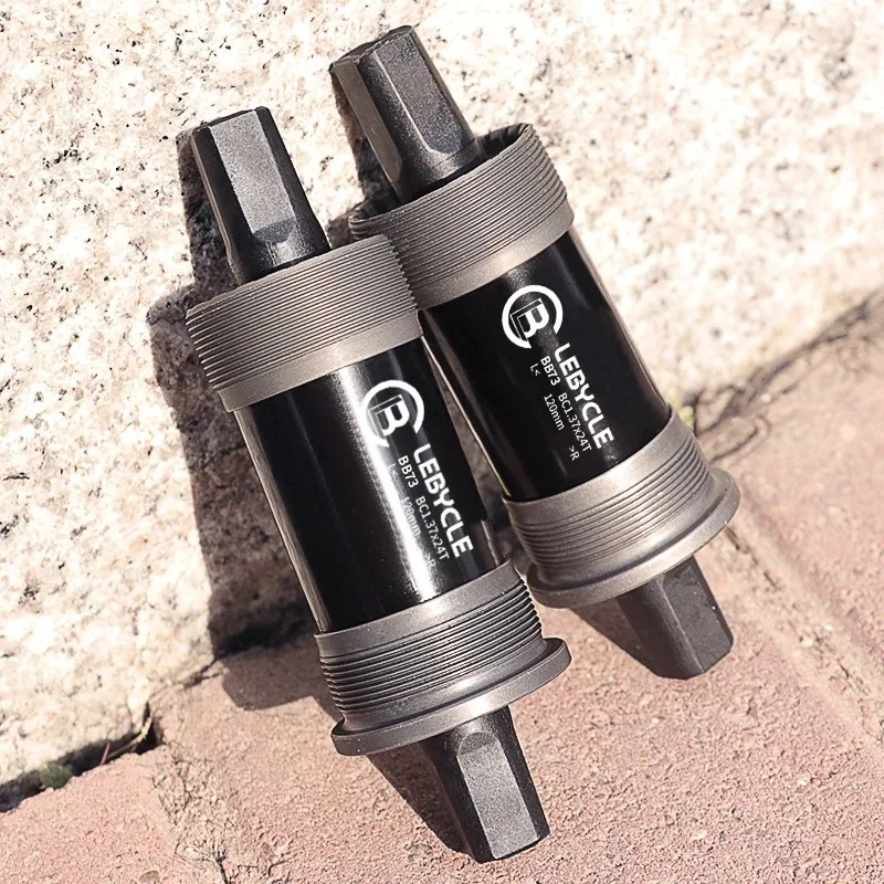 Bike Bottom Bracket Square Hole Crank Axis, Bicycle Middle Mountain Bike Center Shaft for Square Tapered Spindle Crank view 2