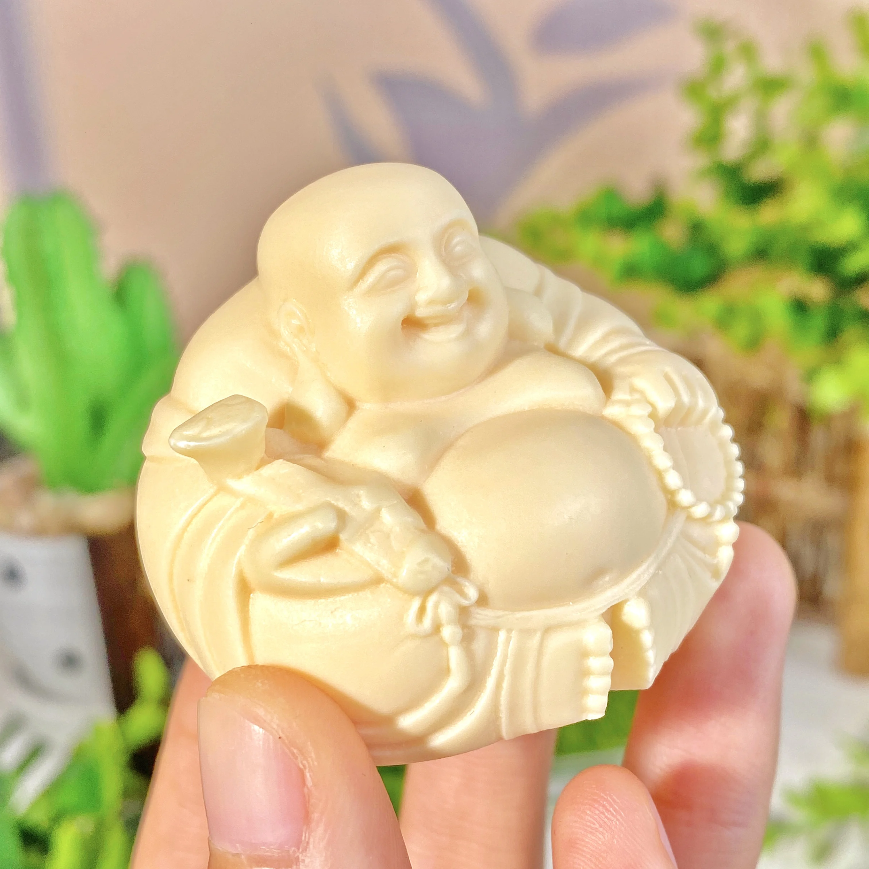 1PC High Quality Ivory Nut Buddha Carving Natural Crystal Carving,Tagua,Gemstone Jewelry,Glitter, Healing Crystal, Birthday Gift