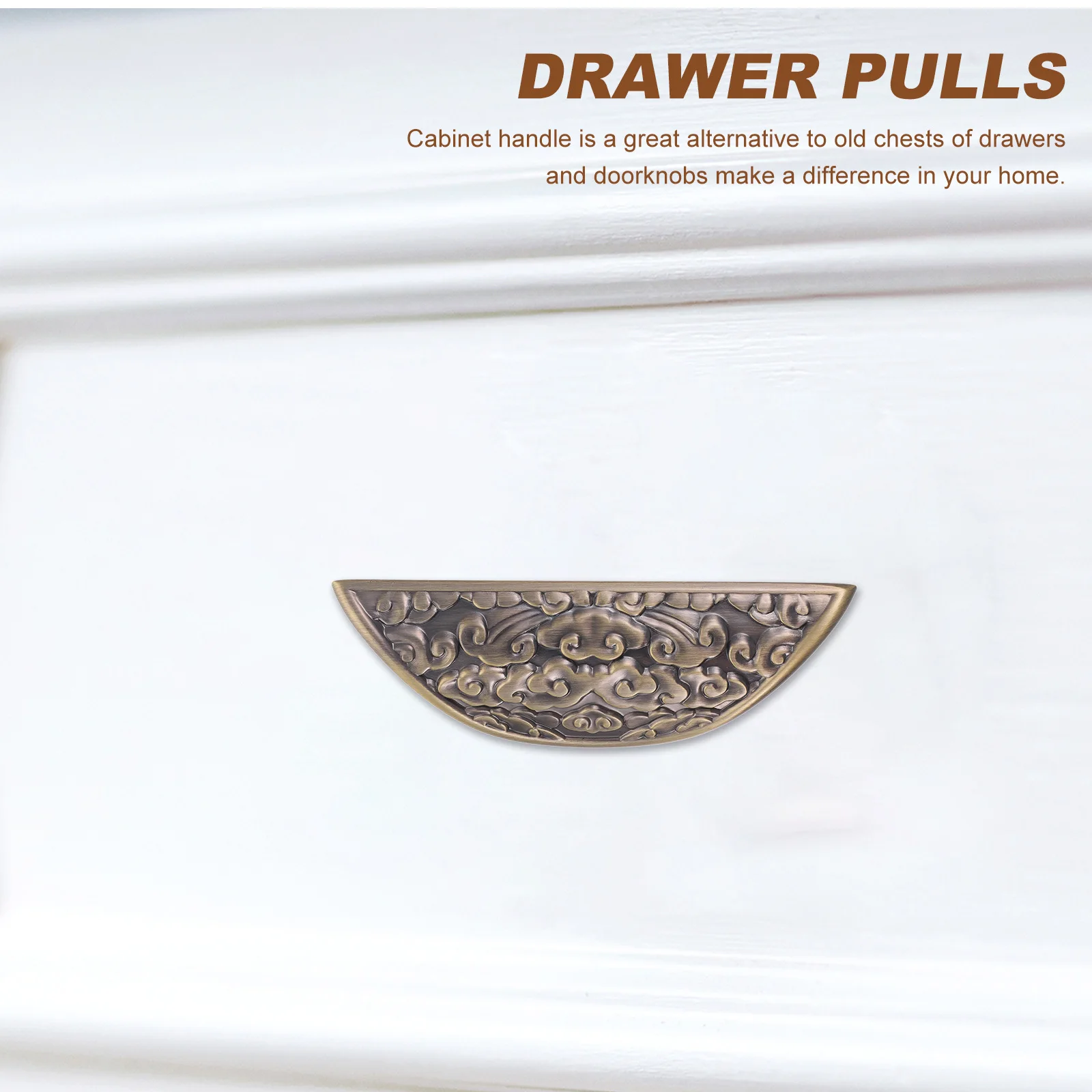 

2Pcs Bronze Cabinet Handles Vintage Style Drawer Pulls for Kitchen Furniture Wardrobe Cupboard Door Dresser Drawer
