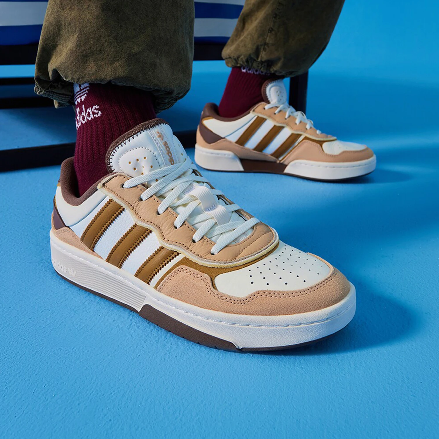 Adidas Authentic Three Leaves COURT REFIT Couples Casual Sneakers ID6068