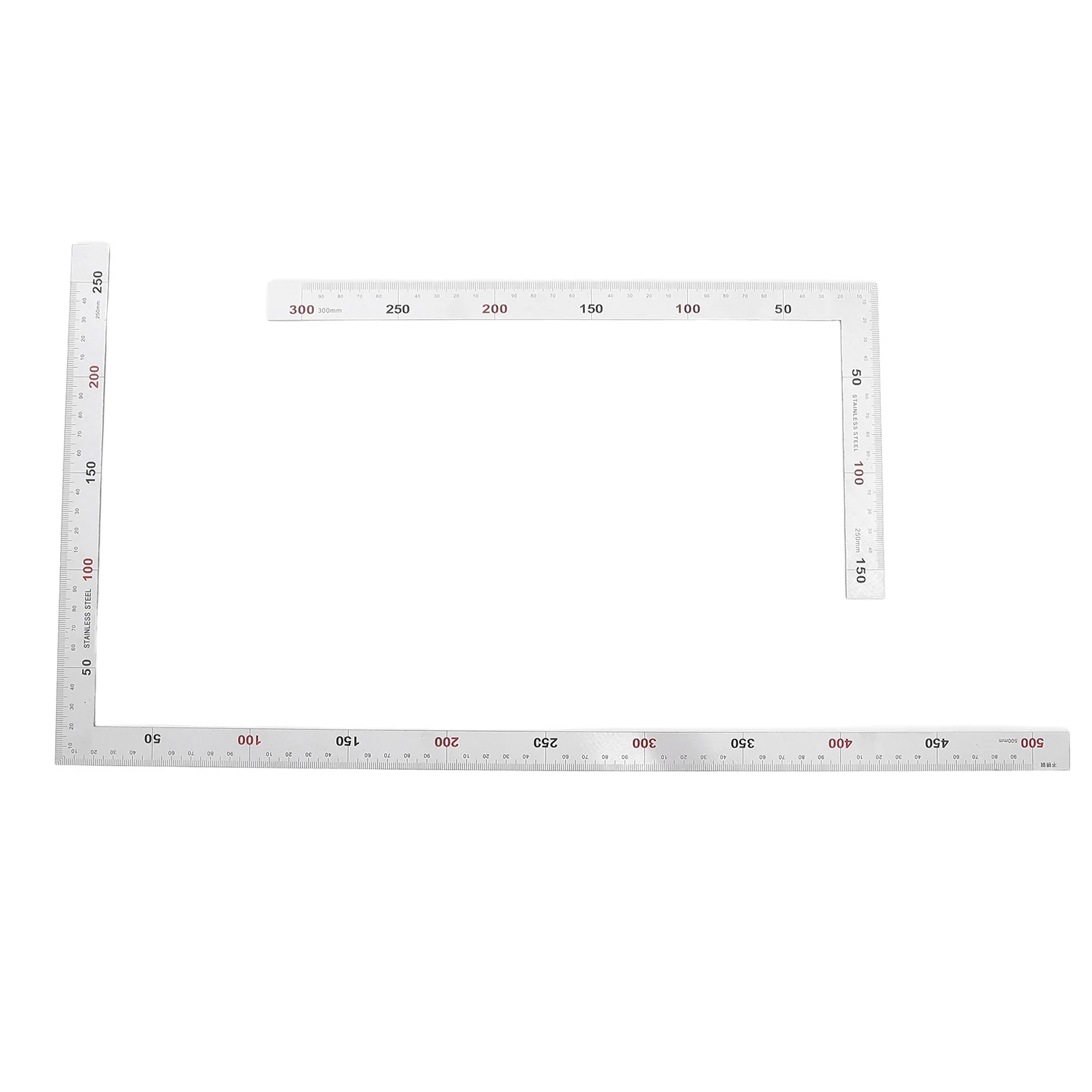 

2pcs Woodworking Square Ruler Stainless Steel 90 Degree L-Shaped Angle Measuring Tool For Carpentry Framing Drafting