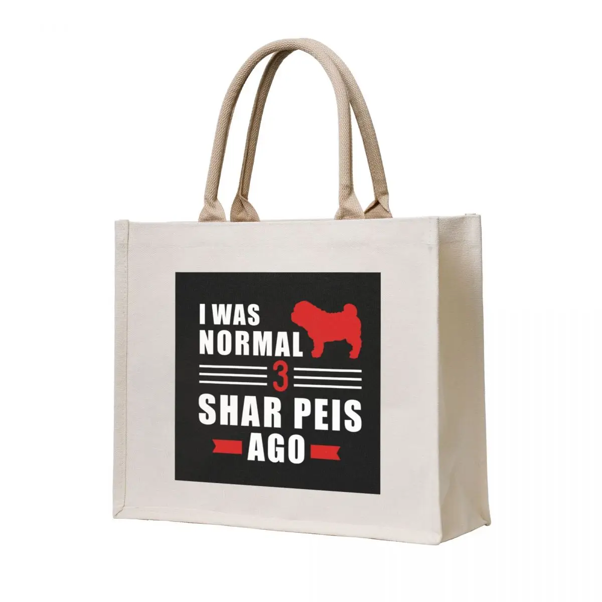 Normal Shar Pei Dog Ago T-Shirt Tote Bag tote bag custom Women's bag shopping bags foldable tote