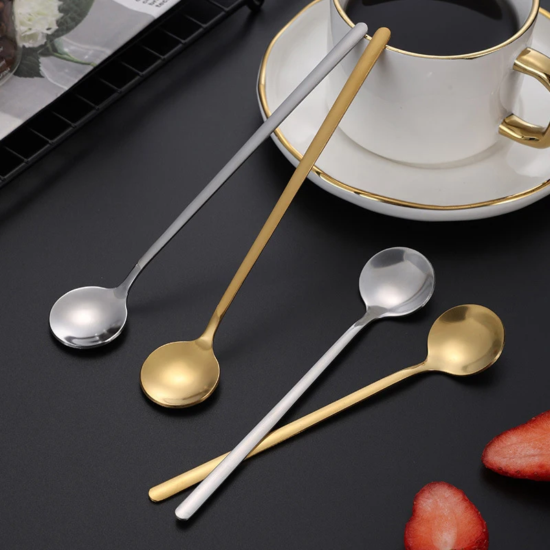 

1Pcs Large Stainless Steel Spoon Long Handle Spoons Kitchen Cutlery Rice Dumpling Porridge Soup Scoops Restaurant Tableware