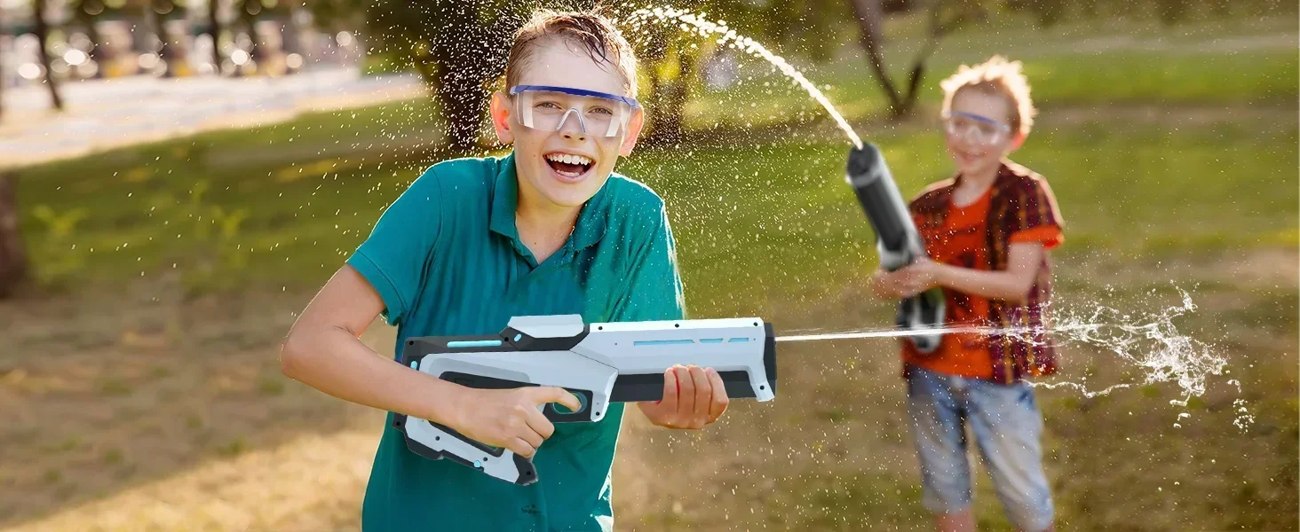 Elektrische Wasserpistolen für Erwachsene, leistungsstarke Spritzpistolen mit automatischer Wasseraufnahme, Wasserblaster, Sommer-Outdoor-Strandspielzeug für Jungen, Kindergeschenk. – Detail 5