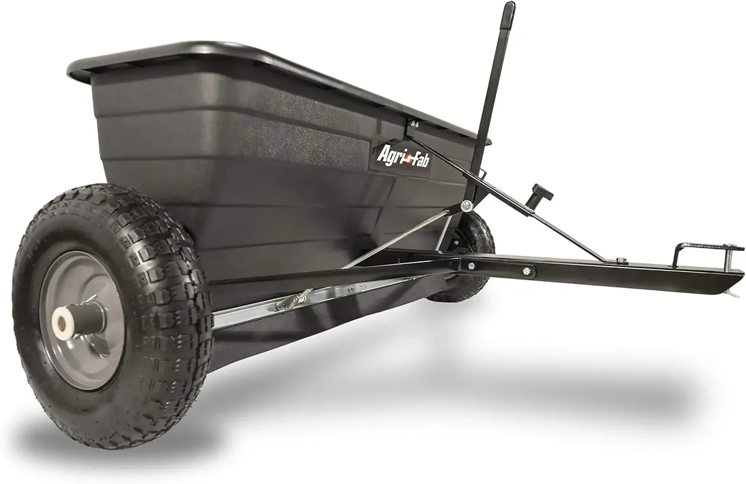 

"towable 175 lbs lawn & garden drop spreader for seed, fertilizer, salt, and ice melt"