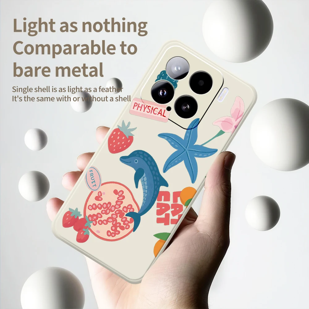 Cartoon Fruit Ocean Phone Case For Xiaomi Mi 15 Ultra Mi 14T 13T 12T 11T Pro Silicone Cover For Xiaomi Mi 13T Pro Mi 11TPro Case
