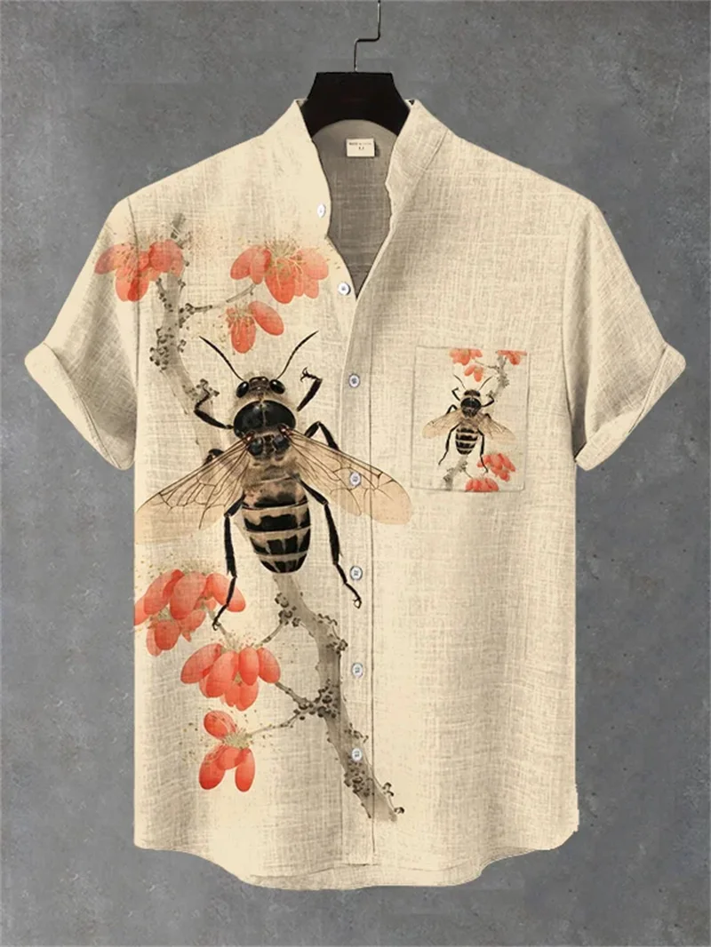 

Мужская рубашка с коротким рукавом Black Cat Art, повседневная гавайская рубашка с 3D принтом, льняная мужская рубашка с коротким рукавом, пляжный топ