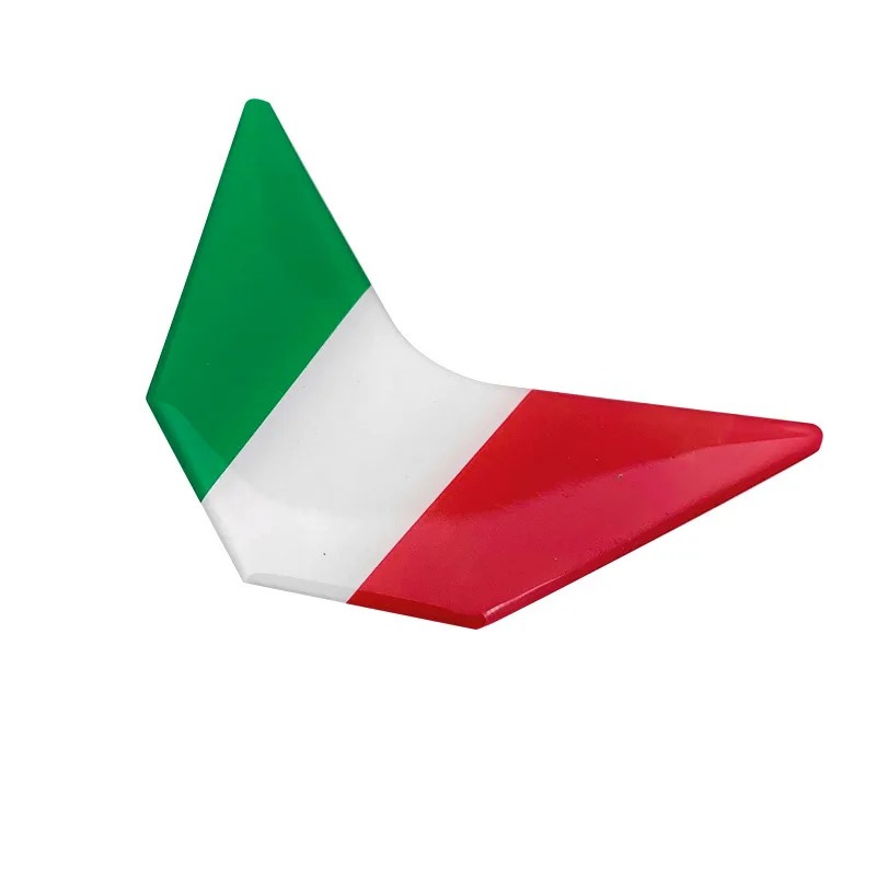 3D Motorcycle Decoration Stickers Front Fairing Decals Car Mirror Window Italy Flag Stickers Drop Tri Color Flag Fuel Tank Trim