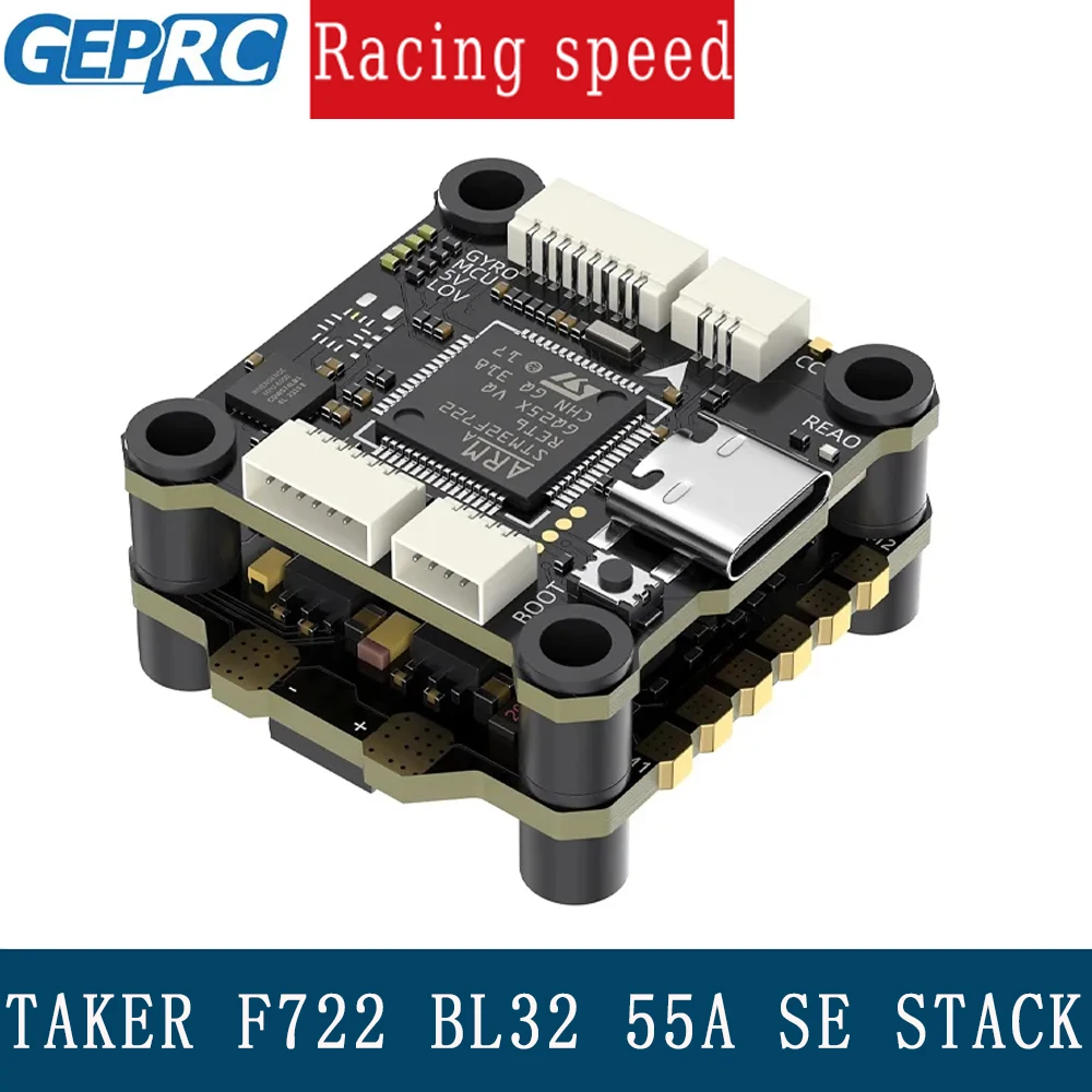 

GEPRC TAKER F722 BL32 SE STACK 55A MPU6000 Gyro 32 МБ BlackBox Запись полетов данных Plug Play LONG RANGE Racing FPV Drone