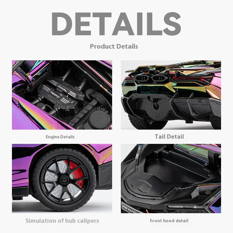 Spray 1/24 Lamborghini Revuelto Supercar Alloy Die Casting Model