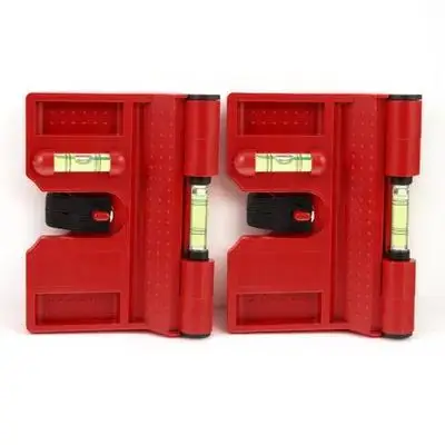 2Pcs Foldable Angle Gauge Small Angle Meter Professional Level Tool for Pillars Flagpoles Railings Bubble Level Indicator