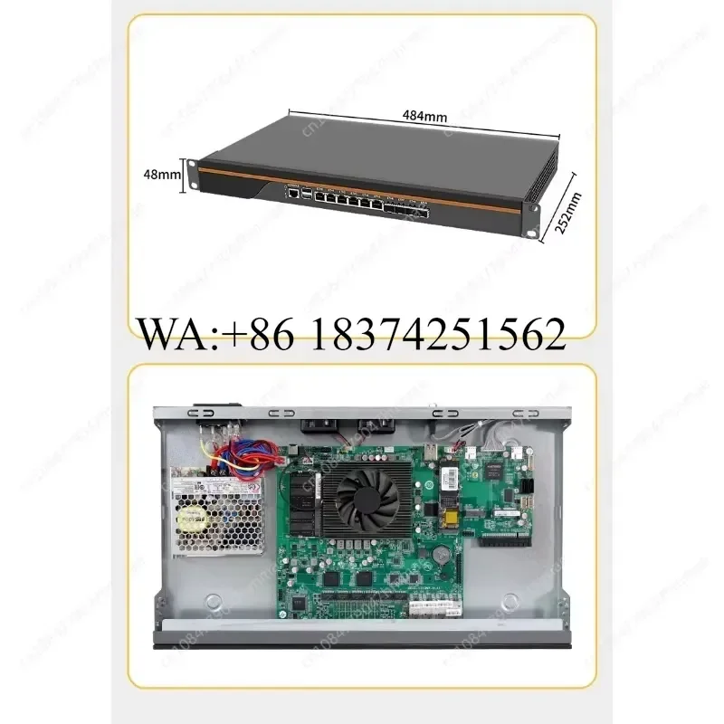 Wmwmnu for Double Control Soft Routing 10 Gigabit Optical Port C3758 Industrial Computer Firewall 1U Rack PC