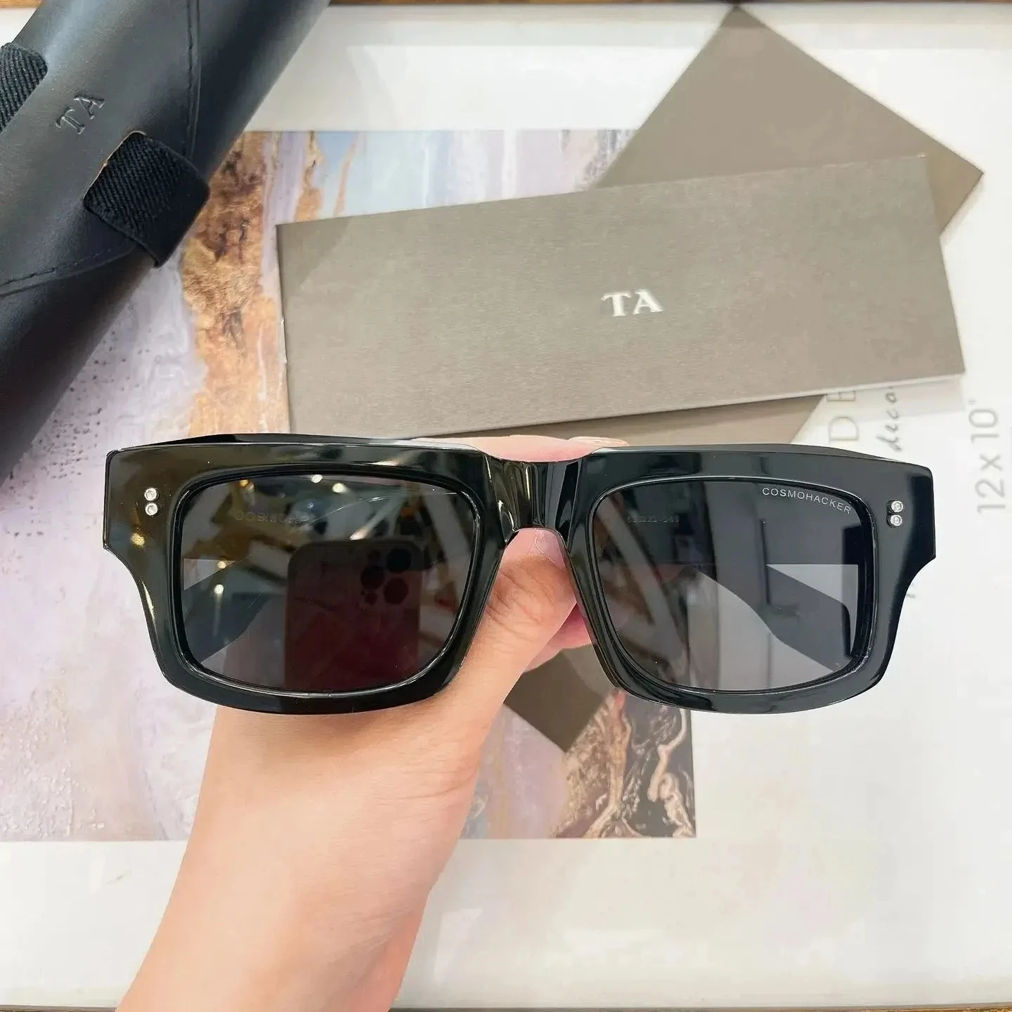 

Оригинальные мужские солнцезащитные очки для LIANGCHENDIT DT COSMOHACKER DTS727-A в ацетатной оправе, популярные роскошные УФ-очки для деловых женщин и пар