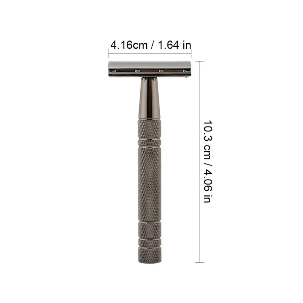 Rose Gold Silver Razor Classic Double Edge Safety Razor For Mens Shaving&Womens Hair Removal 5 Shaving Blades Manual Shaver