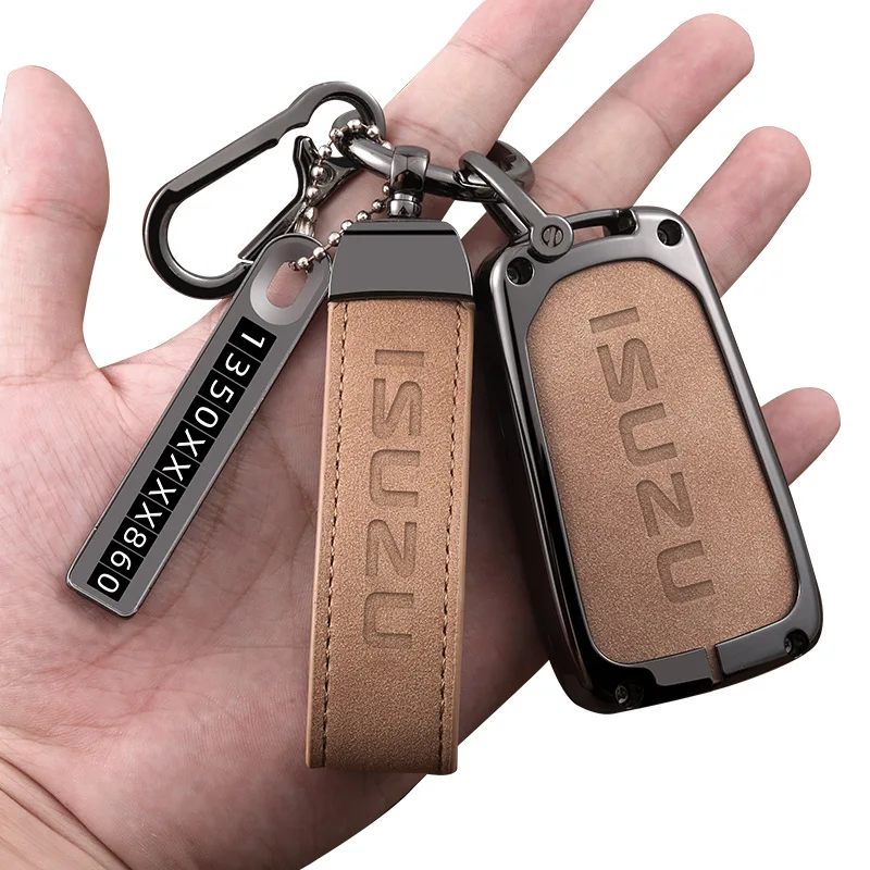 Car Smart Remote Key Fob Case Cover Shell Bag For Isuzu D-MAX MUX Truck DMAX 2015 2016 2017 2018 2019 2020 Keychain Accessories