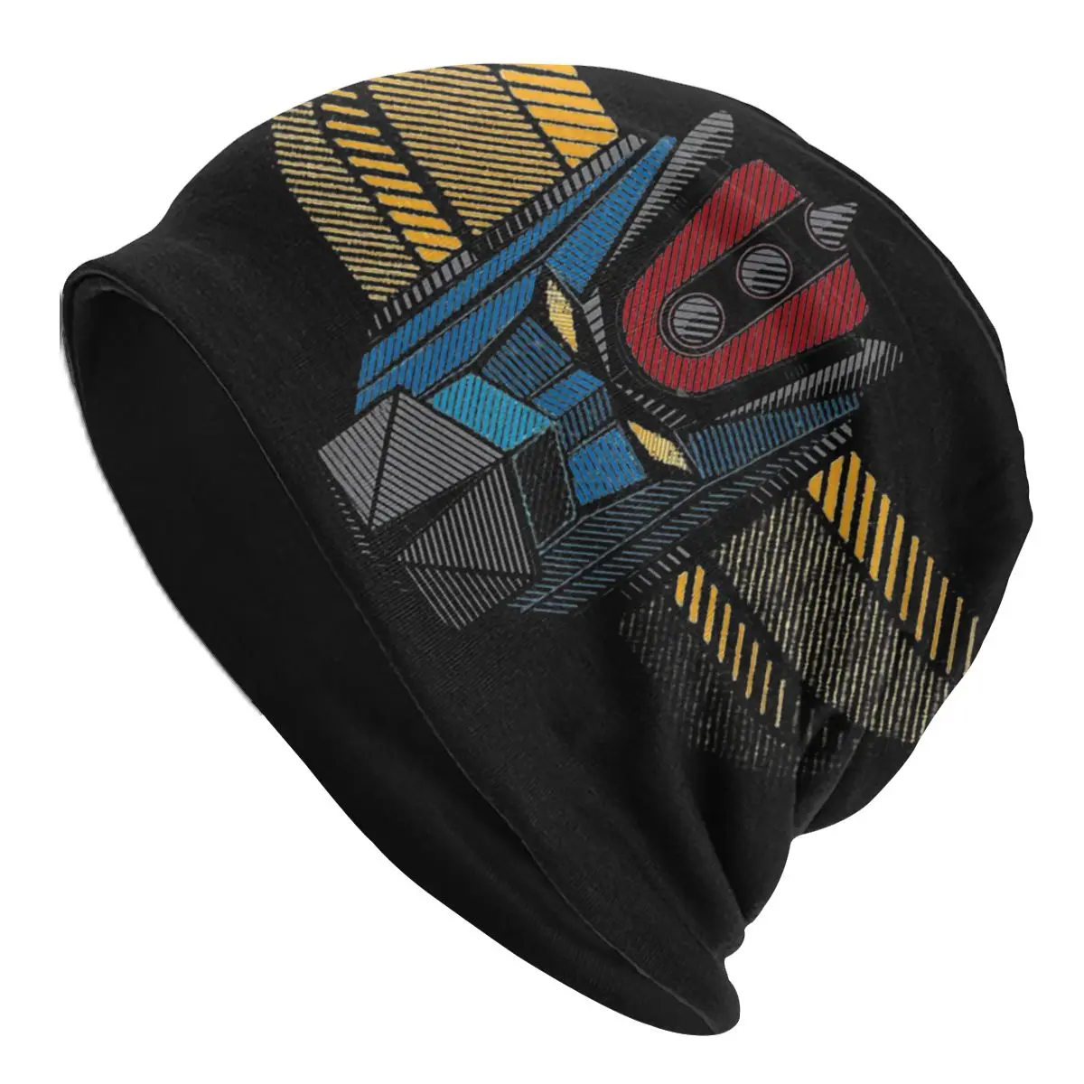 091b Wide UFO Robot Goldrake Grendizer Autumn Female Thin Beanies Double Used Windproof Bonnet Hats