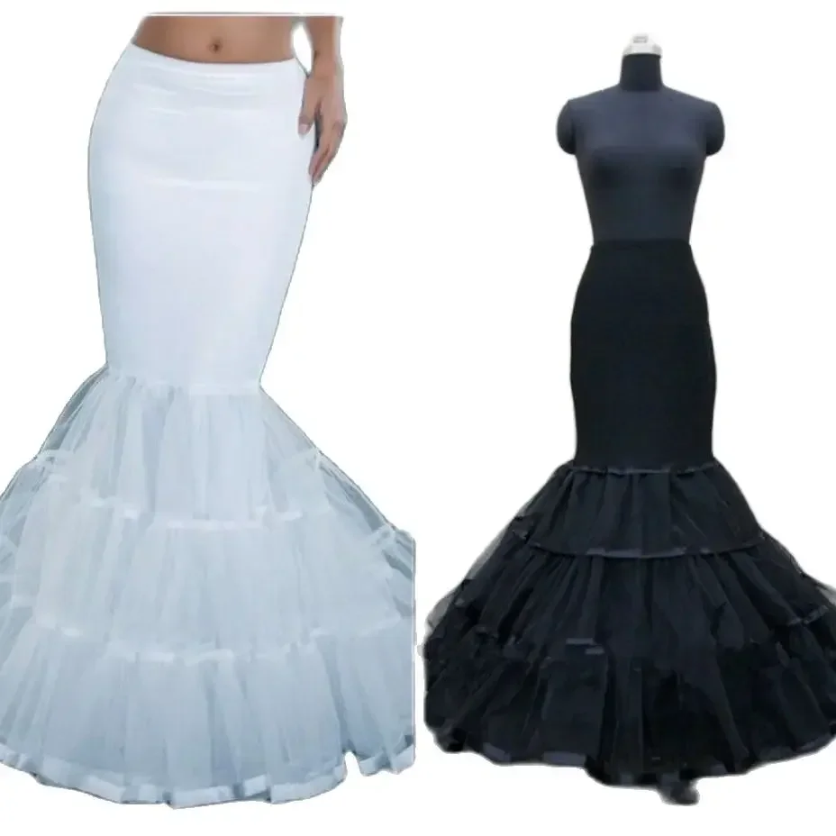 New White Fishtail Mermaid Wedding Dress Bridal Petticoat Slips Underskirt