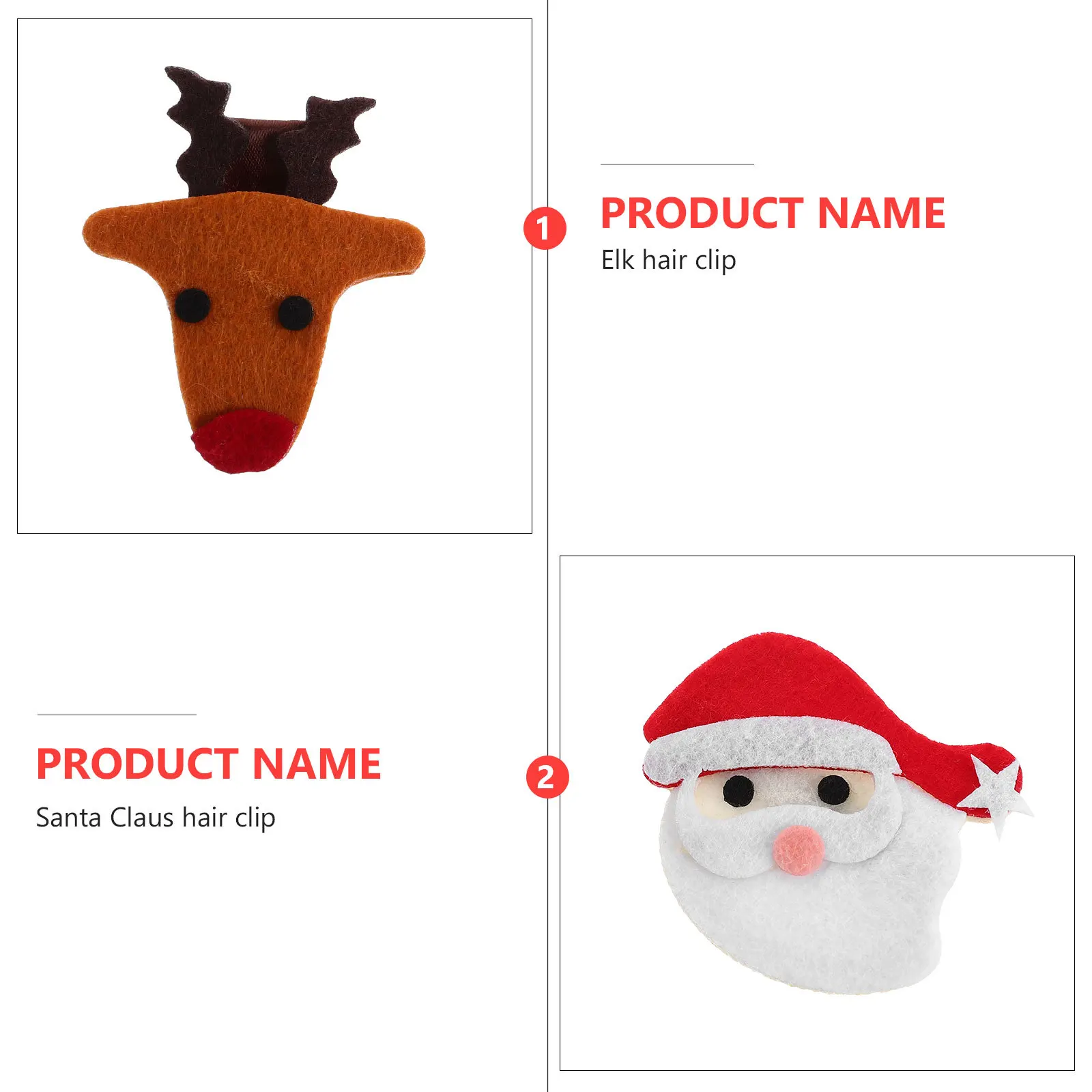 4 Uds. Pinzas para el pelo de Navidad, horquillas navideñas, pasadores encantadores, accesorios para el cabello de fiesta, decoración de estilo festivo para mujer