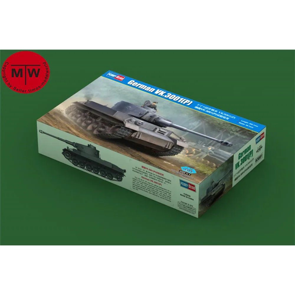 HobbyBoss 83891 독일 VK.3001(P) 탱크 밀리터리 플라스틱 조립 모델 키트, 1/35 체중계