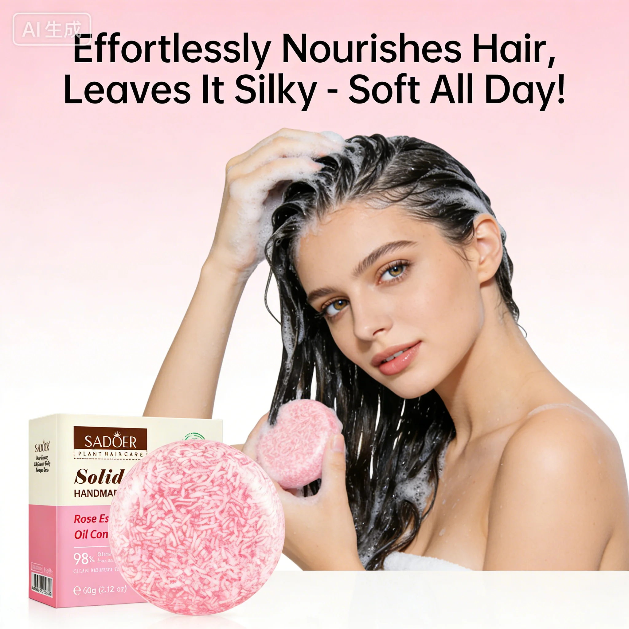 

Pink rose shampoo soap,plant essential oils,handmade soap,nourishing,oil controlling,stain removing,floral fragrance overflowing