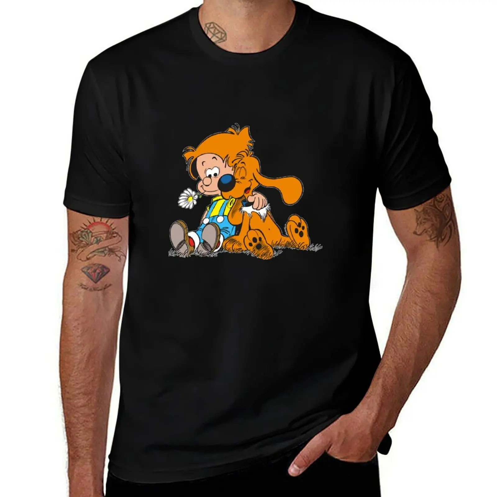 

Billy and buddy Gaston Lagaffe Movie Cartoon Color Big Ben Boule et Bill T-Shirt oversize t-shirts man compression shirt men