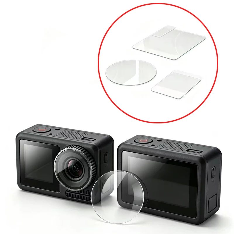 1Set Tempered Glass Screen & Lens Protector For DJI Osmo Action 5 Pro / Action 6 Camera Scratch-Resistant Protection Accessories