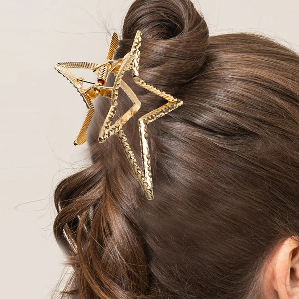 

4Pcs Star Hair Clips for Women Elegant Metal Claw Clips Small Size Fits Thick Fine Hair Great for Ceremony Prom
