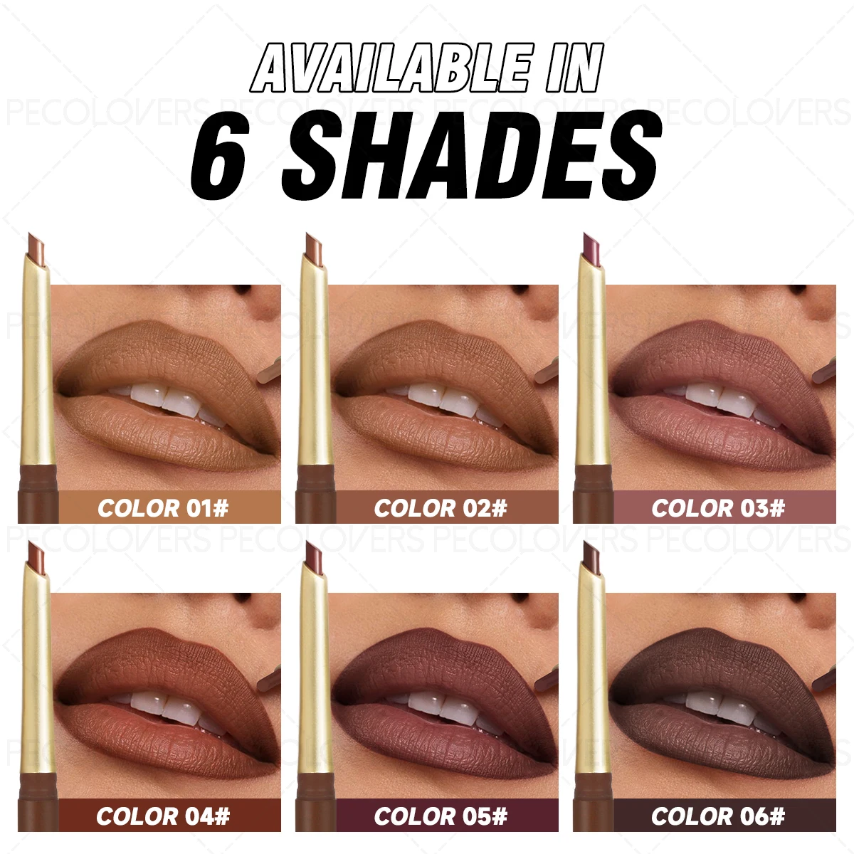 1PC Matte Lip Liner-Waterproof ,Long Lasting,Smooth,Smudge Proof, Dark Brown,Brown,Red,Easy to Apply, Bring Lip Liner Sharpener