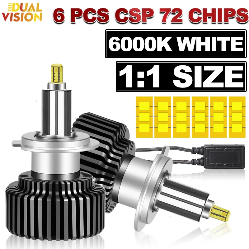 

360 H7 LED Car Headlight Canbus H1 H4 H8 H9 H11 9005 9006 HB3 HB4 9012 HIR2 High Penetration 4300K 6000K 8000K Auto Fog Lamp 12V