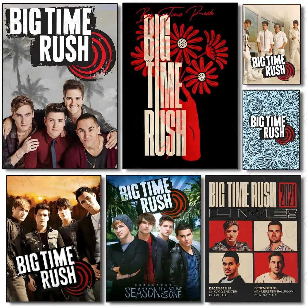 Teen Band Musical B-Big Time Rush Poster Poster Painting Wall Art Mural for Living Room Home Decor and Gifts