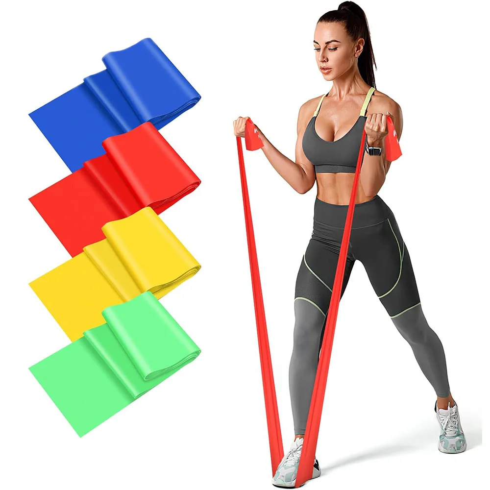 Resistance Bands Exercise Physical Therapy Bands Yoga Pilates Pull Strap for Home Gym Fitness Stretching Strength Training