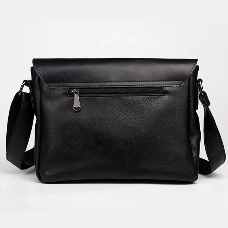 حقيبة كتف عتيقة للرجال ، حقيبة ساعي البريد ، حقيبة كروس بودي ، حقيبة ظهر للرجال ، كاجوال ، عمل ، جلد صناعي ، علامة تجارية مشهورة #6