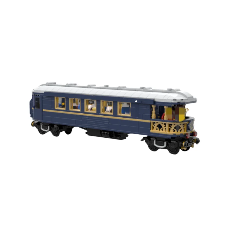

City train model MOC Christmas toy Orient Express technology modular building block gift DIY set assembly sightseeing car