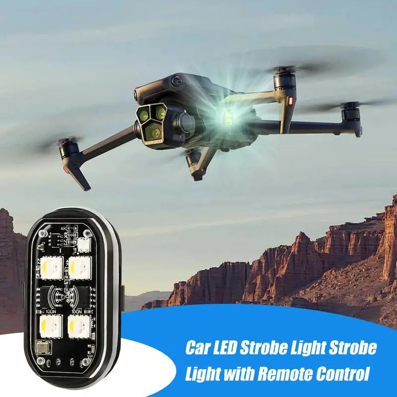 Lumière stroboscopique sans fil pour moto, lampe clignotante pour véhicule, dispositif d'éclairage d'avertissement de voiture à haute luminosité pour moto