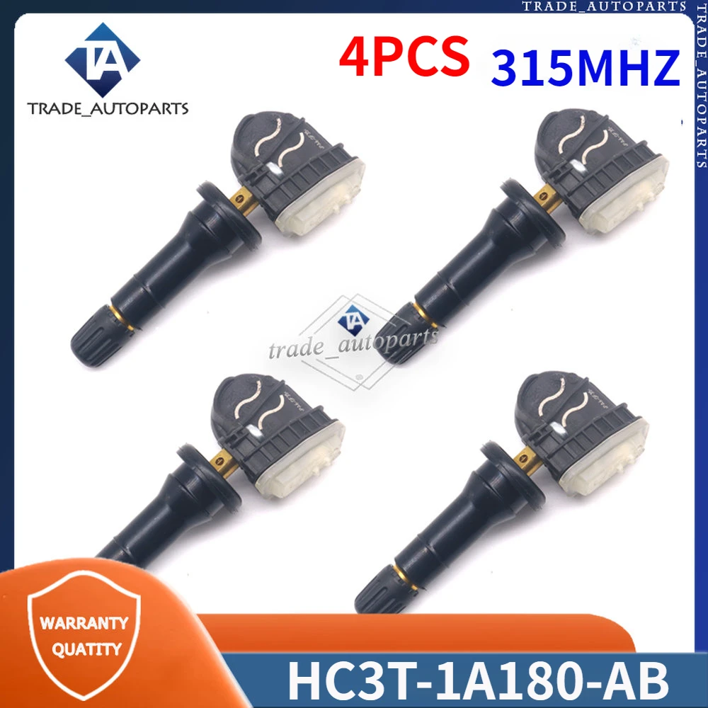 HC3T-1A180-AB Tire Pressure Sensor TPMS 4PCS For Lincoln MKC MKX MKZ Nautilus Ford Ecosport E-Series Fusion 315MHZ HC3T-1A150-AA