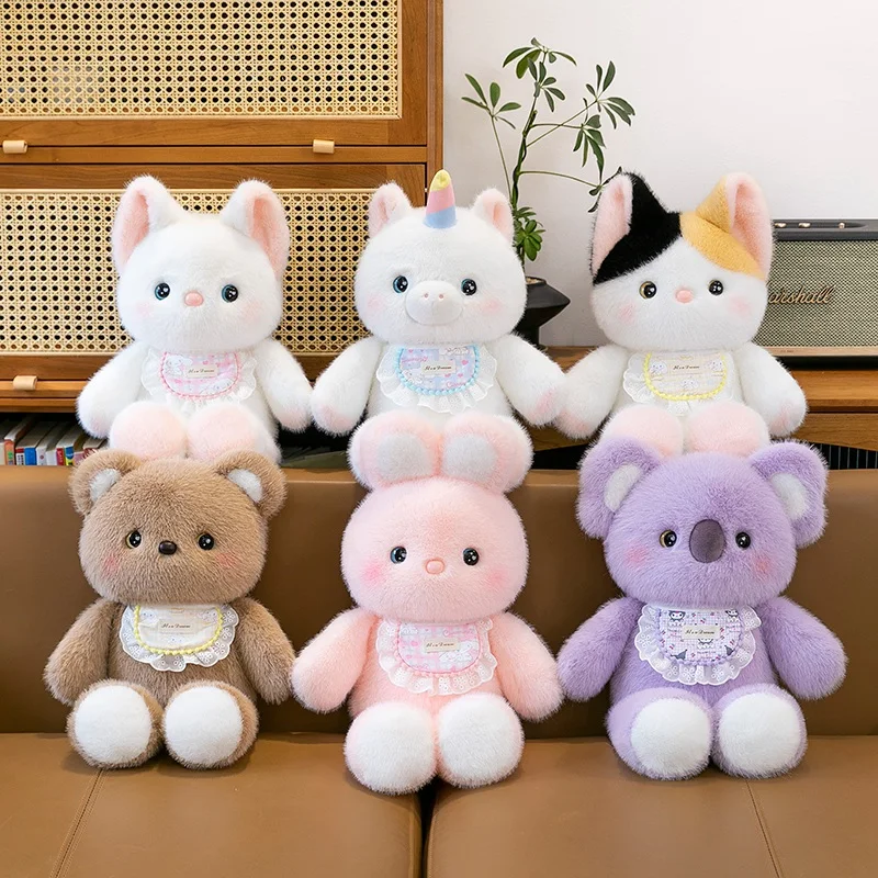 

Lovely Lively Cartoon Koala Bear Kitten Unicorn Rabbit Plush Toys Cozy Fluffy Long Legs Animal Doll Children Appease Doll