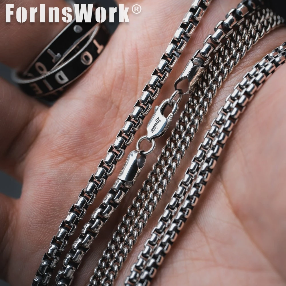 LAUTIE 60cm 925 Sterling Silver Chain Women DIY Jewelry Making Accessory