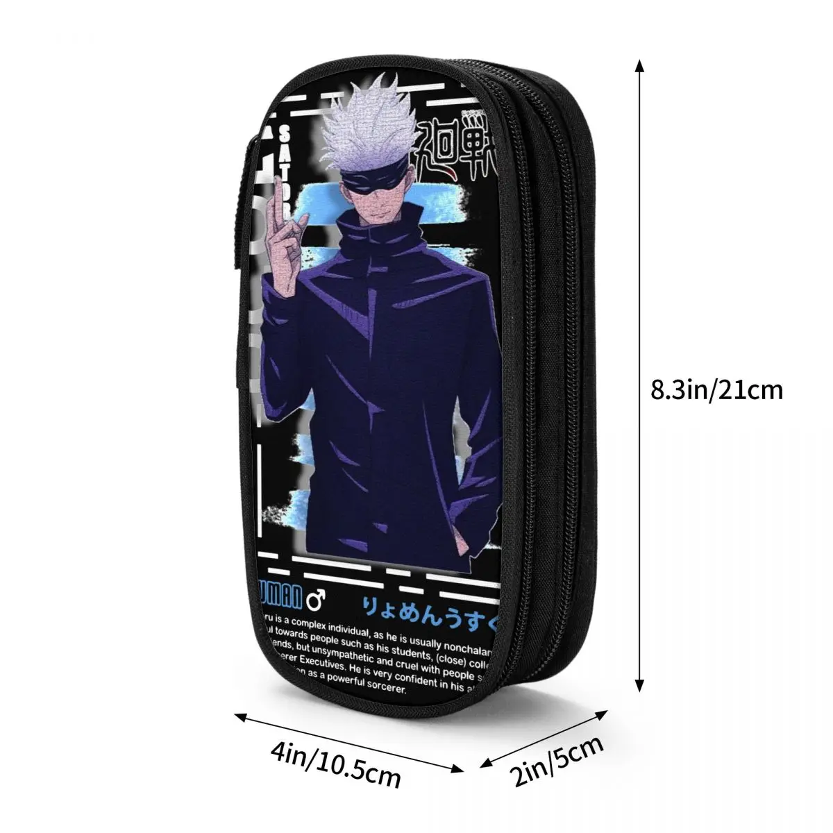 Jujutsu Kaisen Satoru Gojo astuccio portapenne moda borse studente grande stoccaggio studenti scuola cerniera Pencilcases