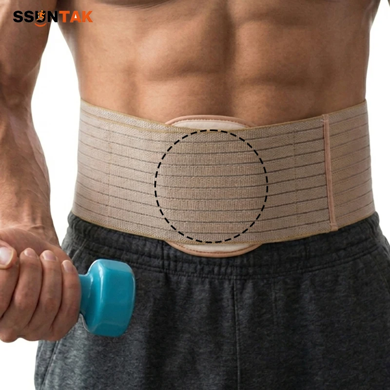 SSUNTAK Adjustable Umbilical Hernia Belt Abdominal Support Binder Abdominal Brace for Epigastric Incisional Inguinal Support