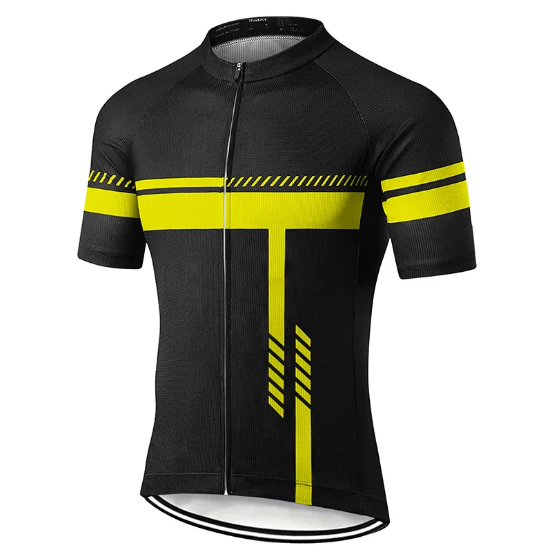 Summer Short Sleeve Jersey Cycling Black Jacket MTB Top Bike Sweater Motocross Shirt Ciclismo Road Breathable Race Sport Bib