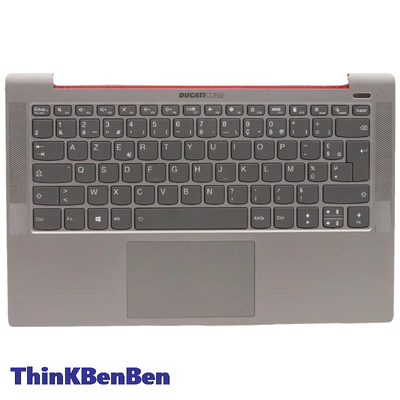 

FR French Grey Keyboard Upper Case Palmrest Shell Cover For Lenovo Ducati 5 5CB0Z28352