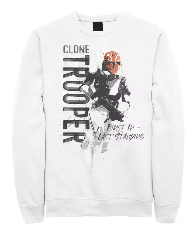 เสื้อสเวตเชิ้ตผ้าฝ้ายแท้พิมพ์ลายไซไฟสำหรับผู้ชายและผู้หญิงในฤดูใบไม้ร่วงและฤดูหนาวของสตาร์ วอร์ส