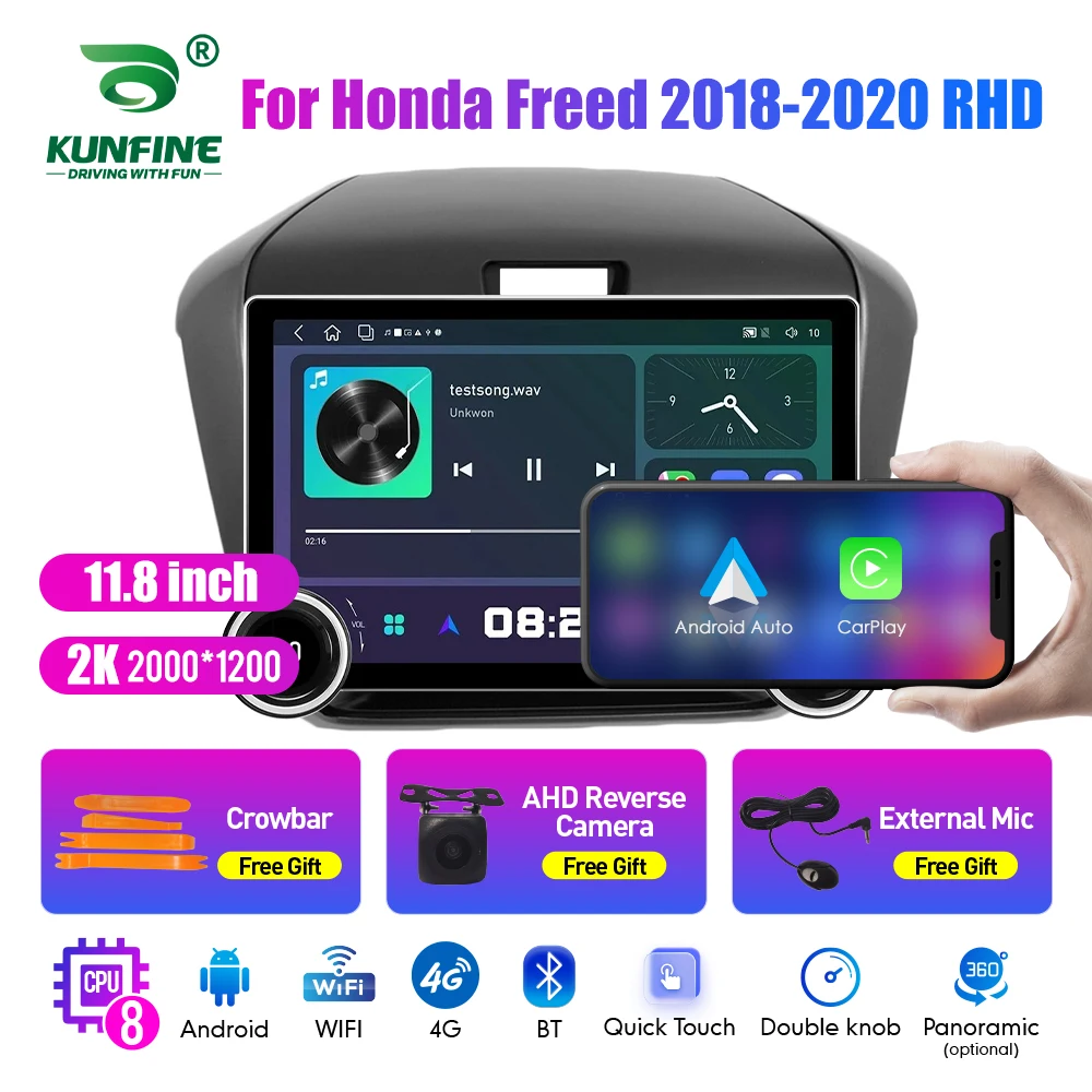 

11.8 Inch 2K Double Knobs 2 Din Car Radio For Honda Freed 2018-2020 Car Radio DVD Multimedia Video Player Android Auto Carplay