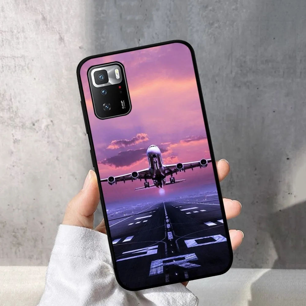 Aircraft Airplane cool Phone Case For Redmi Note 4 X 5 A 6 7 8 T 9 9S 10 11 11S 11Epro Poco M3 pro