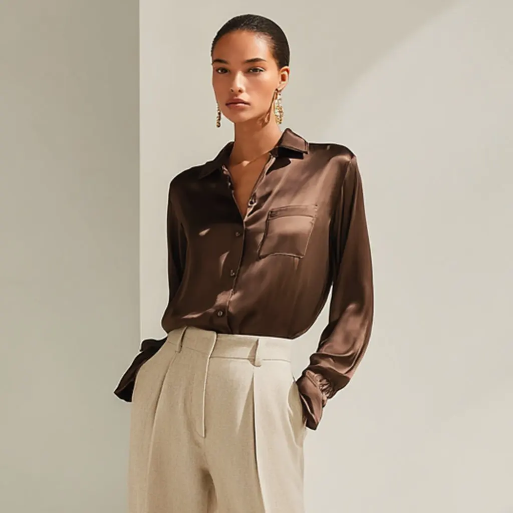 秋冬シャツ カジュアルフィット 襟スタイル レディーストップ 快適な通気性素材 ファッショナブルなカジュアルウェア