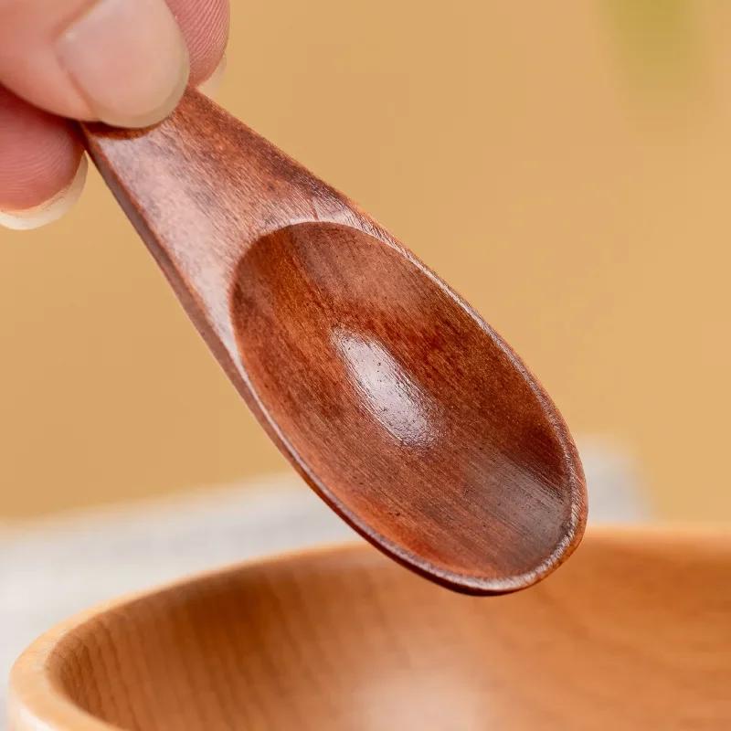 

Mini Natural Wooden Spoons Scoop Tea Honey Coffee Condiment Salt Sugar Spoon Cooking Tools Household Kitchen Gadgets