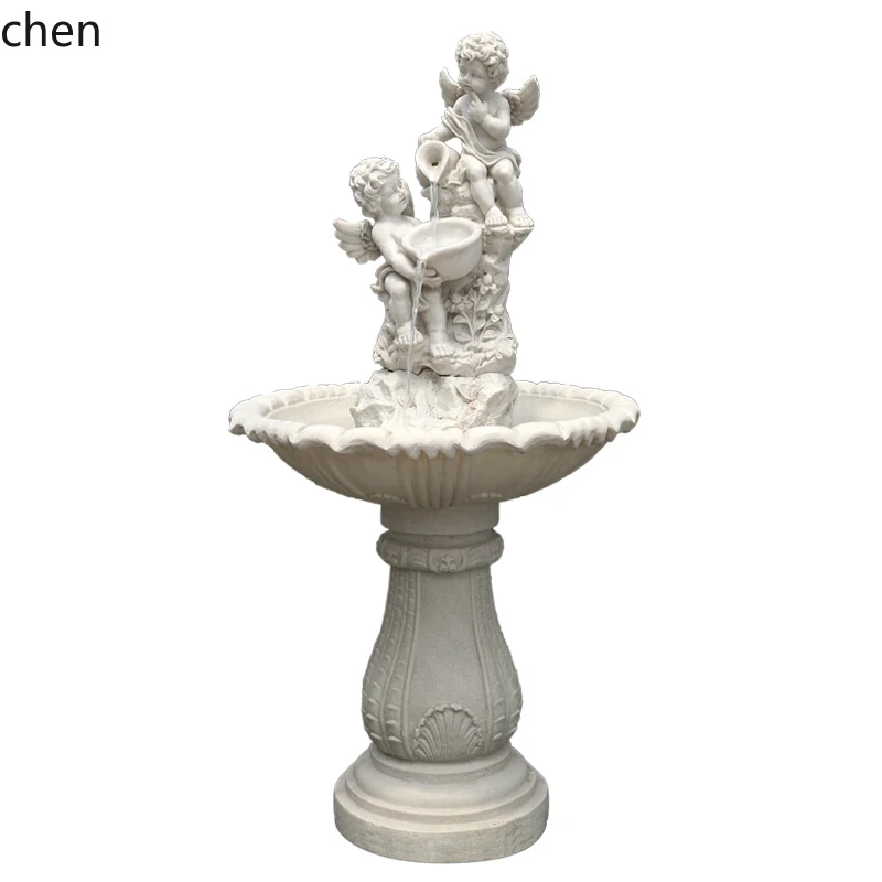 LXC High-End Garden Fountain Garden Fish Pond Water Feature Villa Courtyard Large Flowing Water Sculpture Ornament