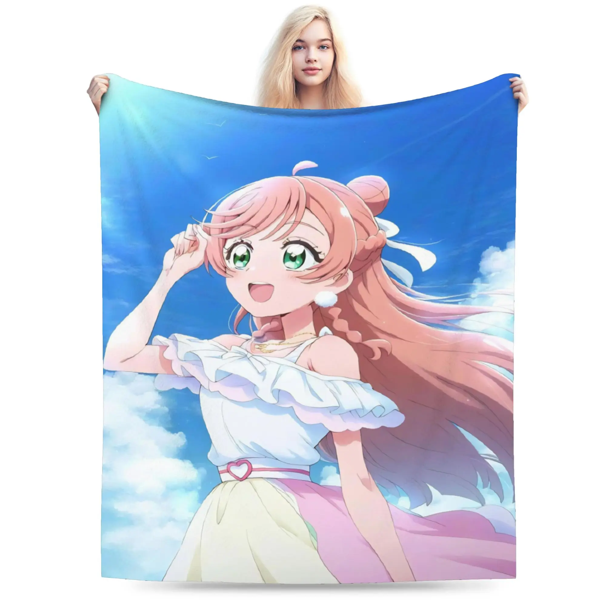 Soaring Sky Pretty Cure Blankets Soft Flannel Comfortable Gift  Throw Blankets Bedspread